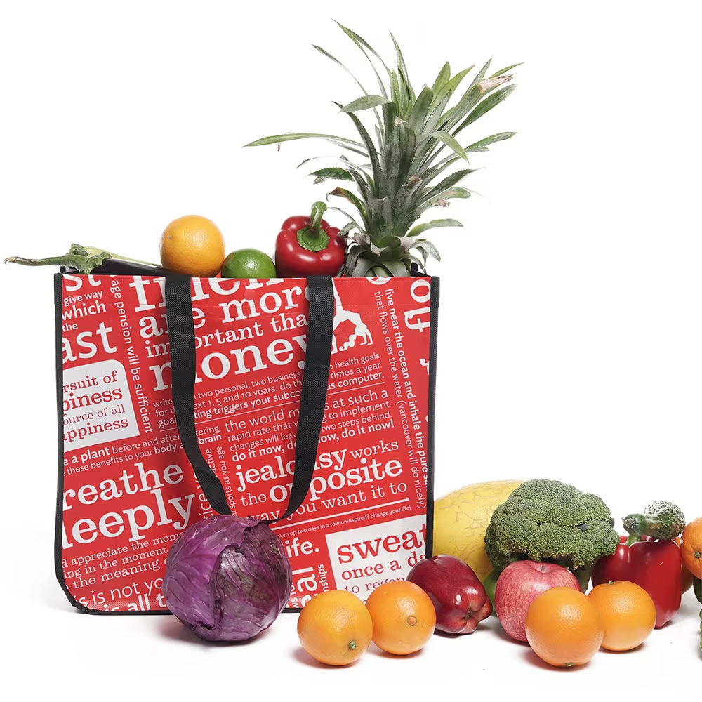 Promotional Laminated Printed Tote Non Woven Shopping Bag with Logo