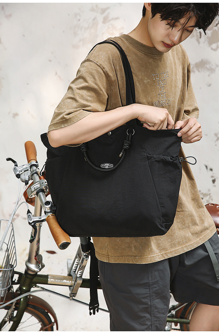 Unisex Large Capacity Lightweight Commuting Shopping Tote Bag Fashionable Casual Zipper Closure Shoulder Bag manufacture
