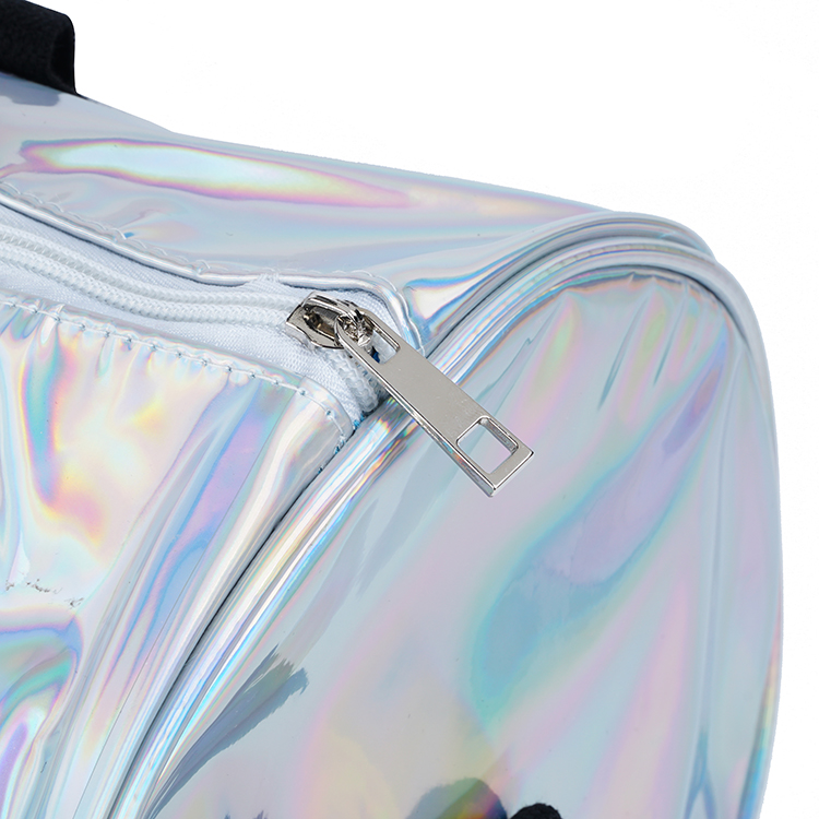 High Quality Customized Holographic PVC Polyester Travel Bags Shoulder Waterproof Travel Bags details