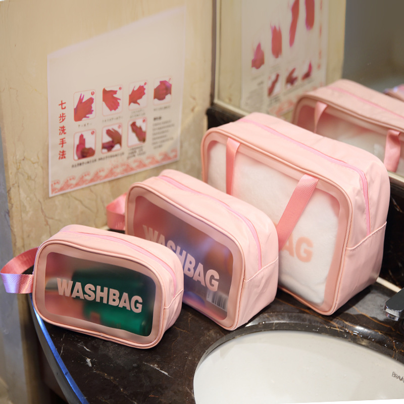 PU PVC Waterproof Custom Pouch Large Capacity Makeup Bag Zipper Closure Travel Cosmetic Bag with Printed Logo factory