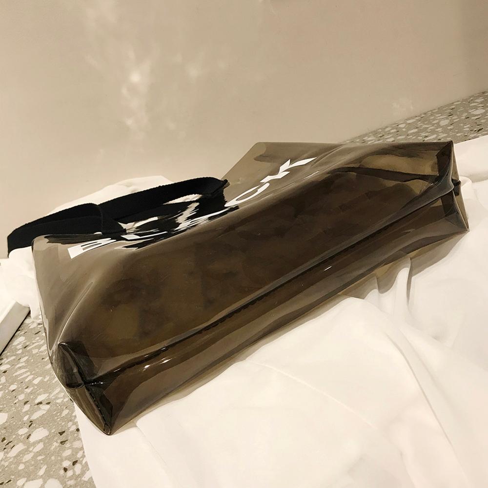 Women's PVC Clear Transparent Tote Bags Large Casual Summer Shopping Beach Bags Jelly Candy Inspired Beach Bag factory