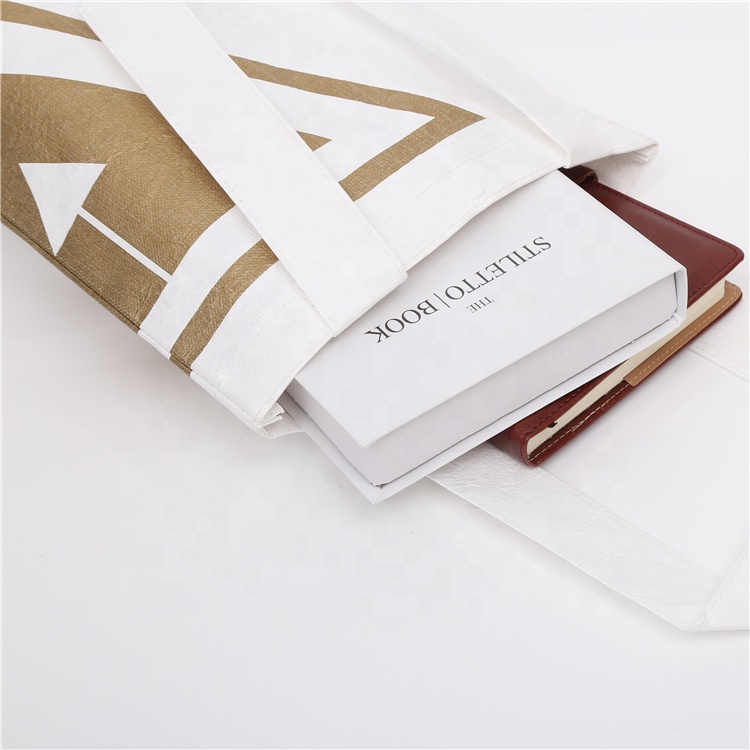 Customized Good Quality OEM Quality Big Space Fashion Gold Non-woven Laminated Shopping Bag supplier