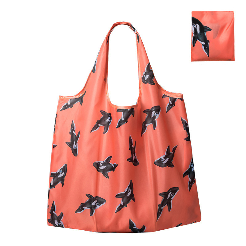 Custom Design Grocery Eco Friendly Folding Polyester Foldable Reusable Tote Shopping Bag With Logo details