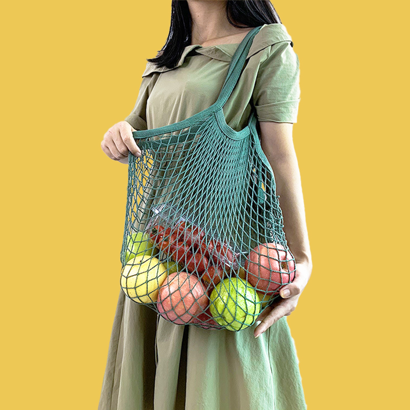 Custom Printed Nylon Mesh Tote Bag Reusable with Custom Logo for Beach or Shopping manufacture