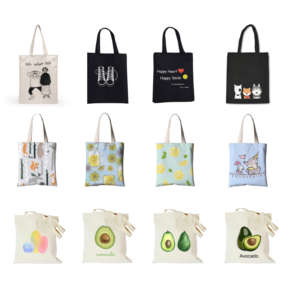 Promotional Personalized Blank Plain Cotton Canvas Bags Reusable Shopping Cotton Tote Bags With Custom Printed Logo manufacture