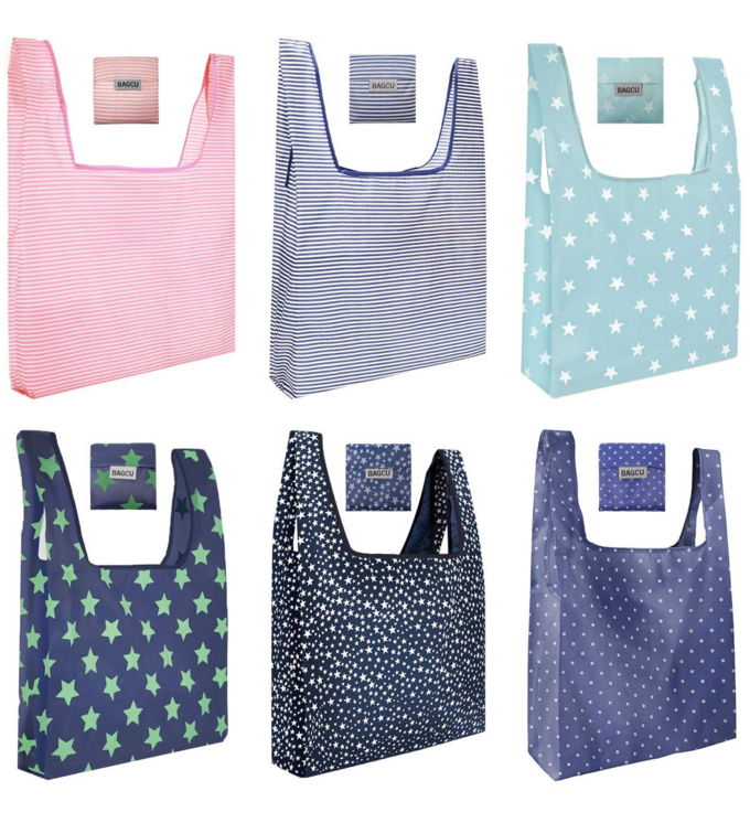Custom Nylon Foldable Grocery Bags Eco-friendly Ripstop Nylon Pouch Reusable Folding Polyester Shopping Bag supplier