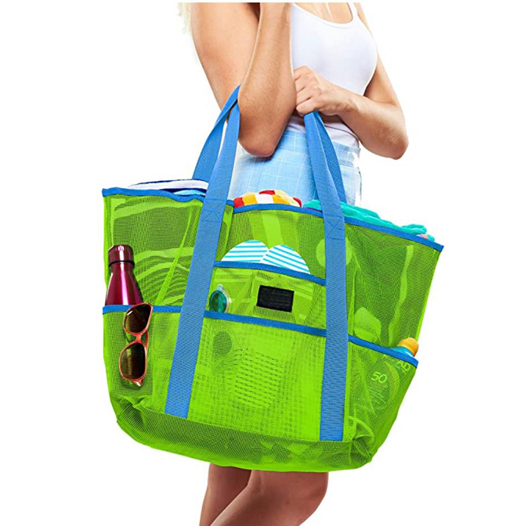 Stylish Multi Use Mesh Bag Beach Tote Bag Women Shoulder Handbag Tote Beach Bag details