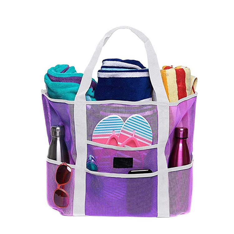 Stylish Multi Use Mesh Bag Beach Tote Bag Women Shoulder Handbag Tote Beach Bag details