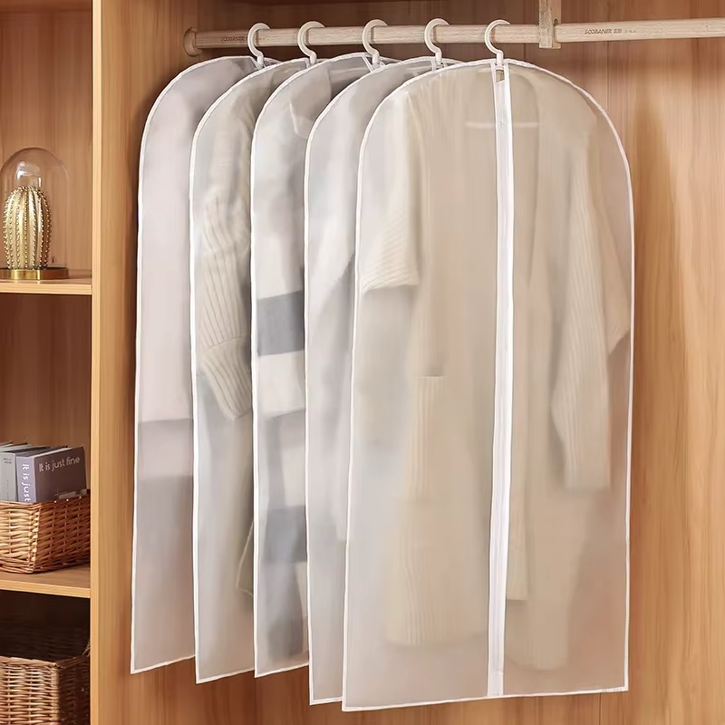 Hot Selling Simple and Modern Suit Dust Cover PEVA Transparent Storage Hanging Clothes Bag Designer Garment Bags