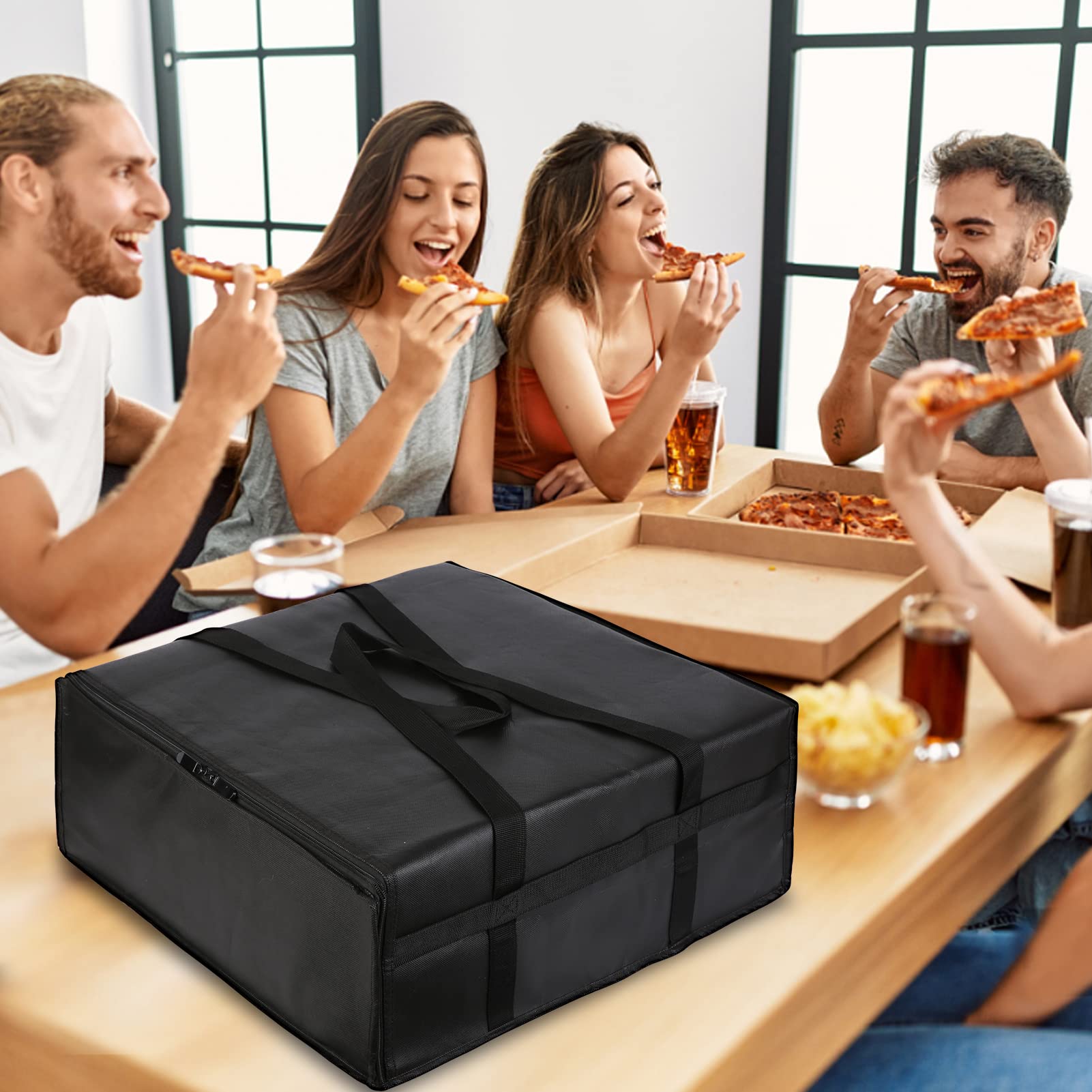 Grote Capaciteit Eten Bezorgen Picknick Campen Tote Koeltas Geïsoleerde Lunchtas Warmhoudtas Pizza Eten Bezorgtas