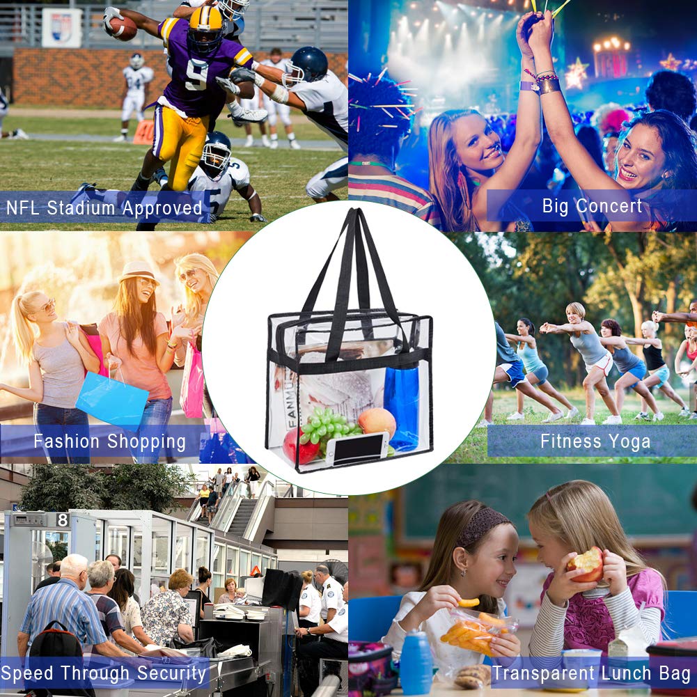 Transparent PVC Clear Women's Tote Bag with Zipper Convenient Shopping Bag factory