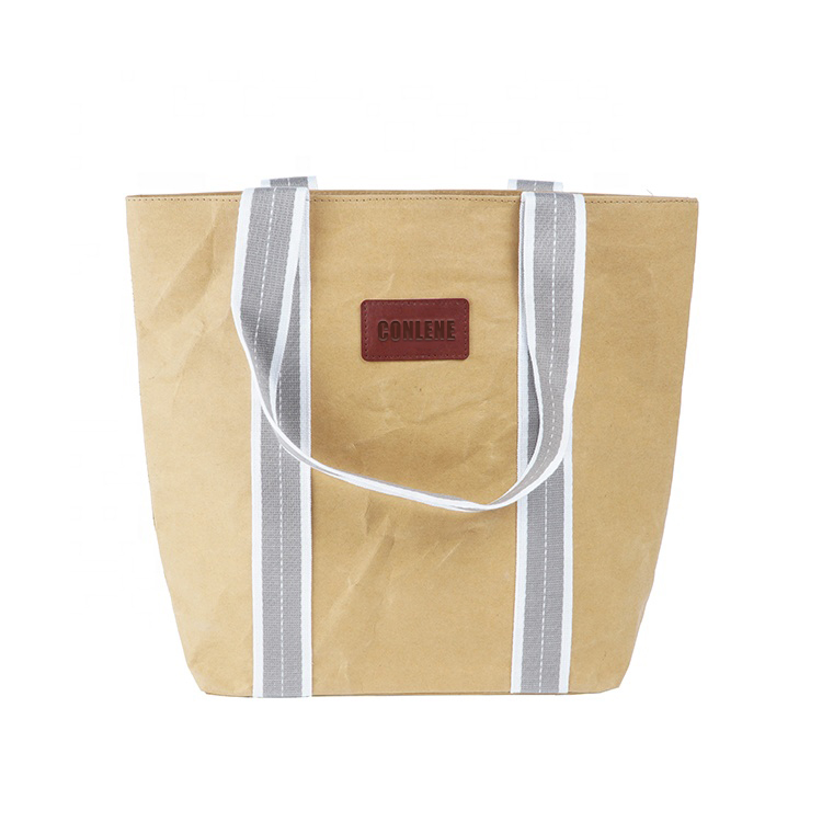 Custom Recyclable Twist Handle Printed Shopping  Brown  Rectangular Craft Paper Gift Bag