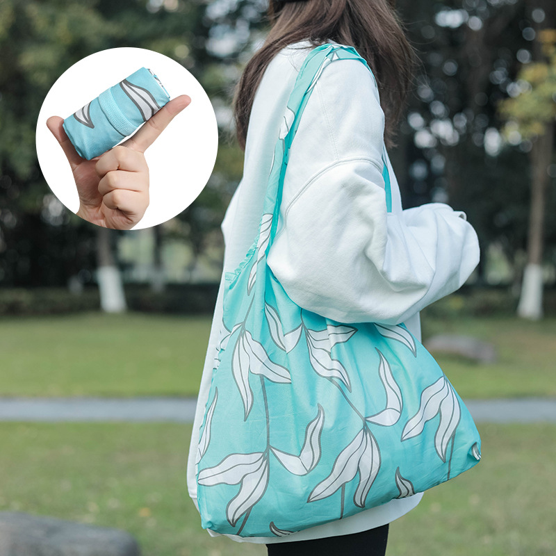 Custom Foldable Reusable Bag Eco-friendly Waterproof Tote Grocery RPET Shopping Bag