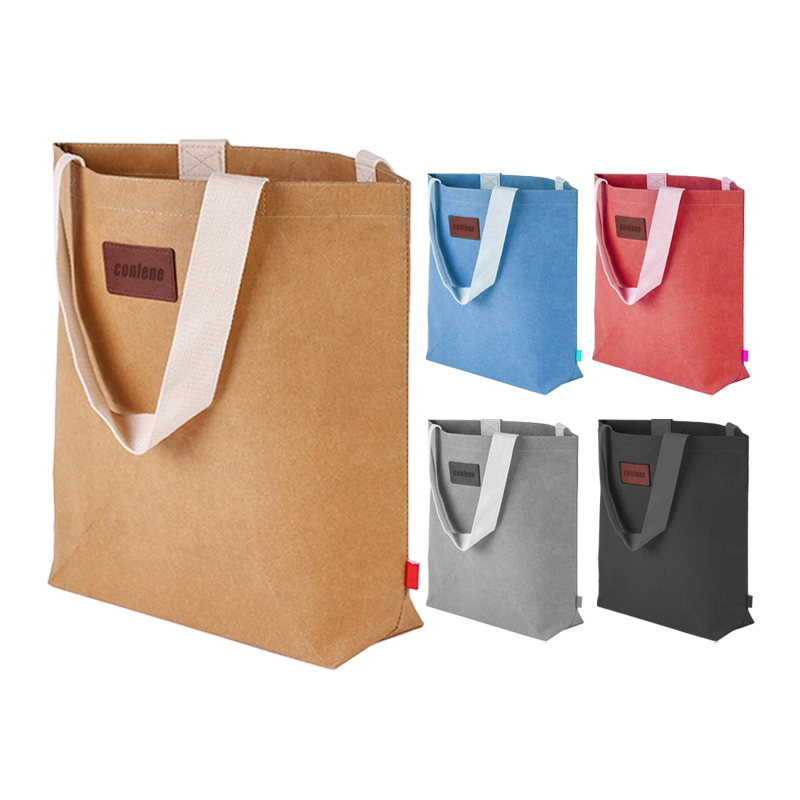 Wenzhou Factory Wholesale Kraft Paper Tote Bag With Handle Nature Kraft Paper Shopping Bag