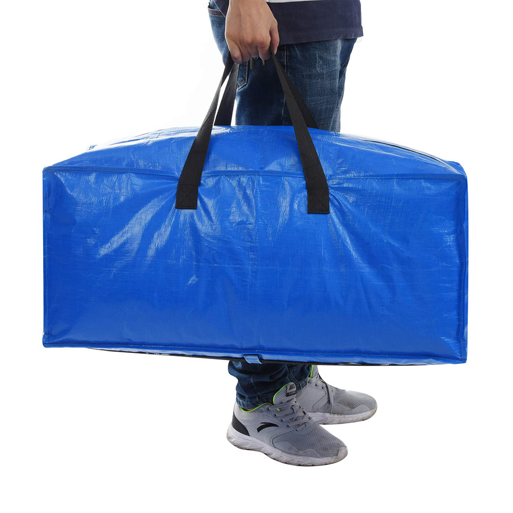 Heavy Duty Large Capacity Moving Bags Pe Pp Woven Storage Moving Bags With Zipper