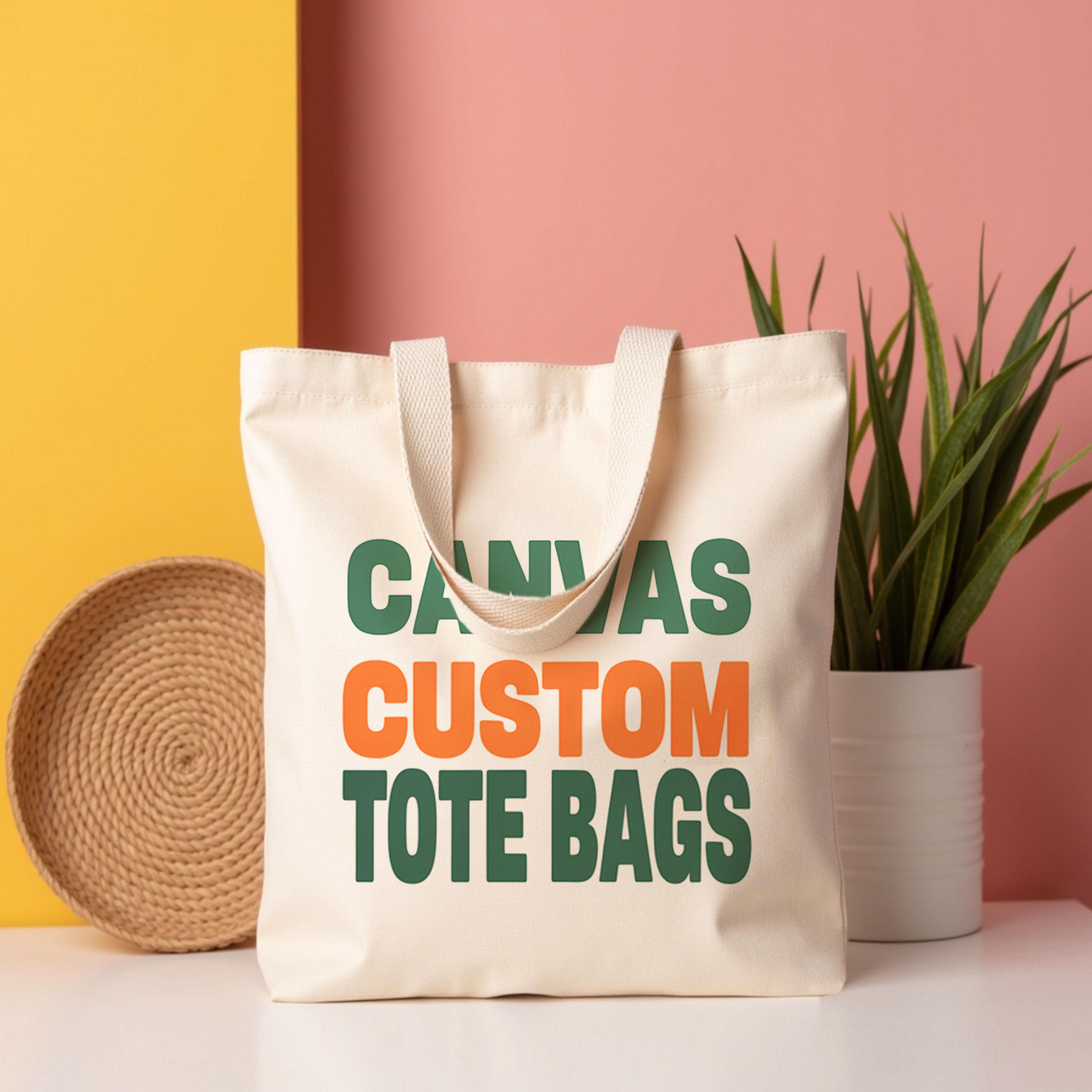 Custom Beige Cotton Canvas Shoulder Tote Bag with Logo Printing Dust Proof and Semi Natural for Shopping manufacture