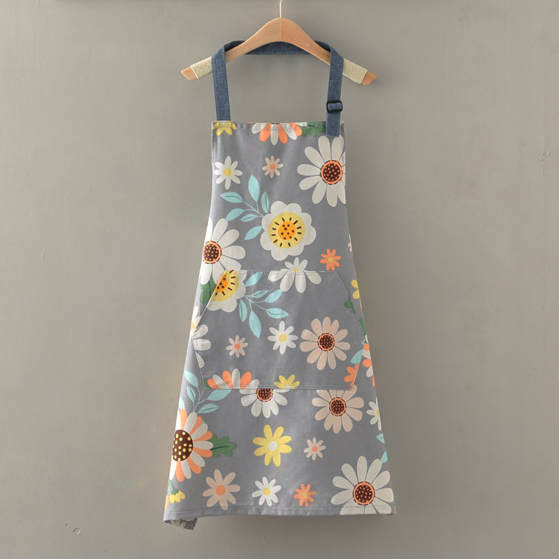 Children's Cotton Sleeveless Drawing Apron Waterproof Long-Sleeved Cover for Kindergarten Art Painting Kids Bib with Flowers supplier