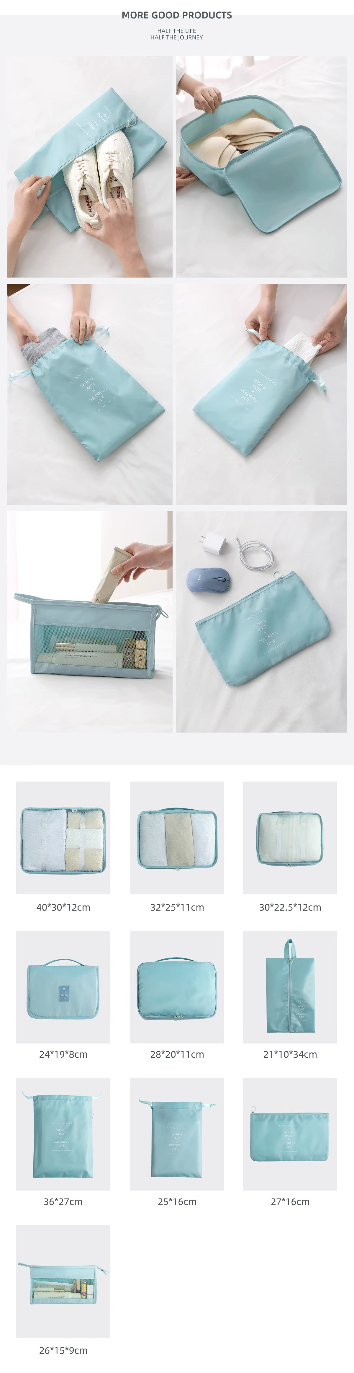 Customized Logo Organizer Travel Package Cloth Storage Bag Oxford Cloth Clothing Storage Moving Bags for Travel Set factory