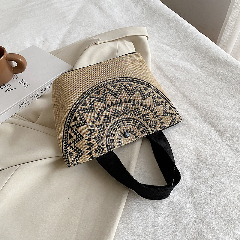 OEM Wholesale Drawstring Tote Black Custom Logo Small Print Eco Friendly Shopping Linen Burlap Jute Bag