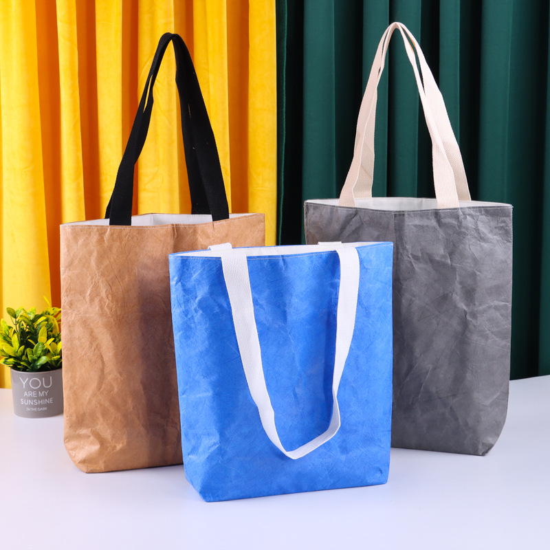 ECO Friendly Material Custom logo Reusable Shopping Bags Light Dupont Tyvek Paper Grocery Bag