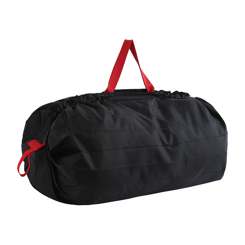 Wholesale Custom Folding Pocket Tote Bags Printed Polyester Foldable Grocery Bag Roll up Portable Shopping Bags factory