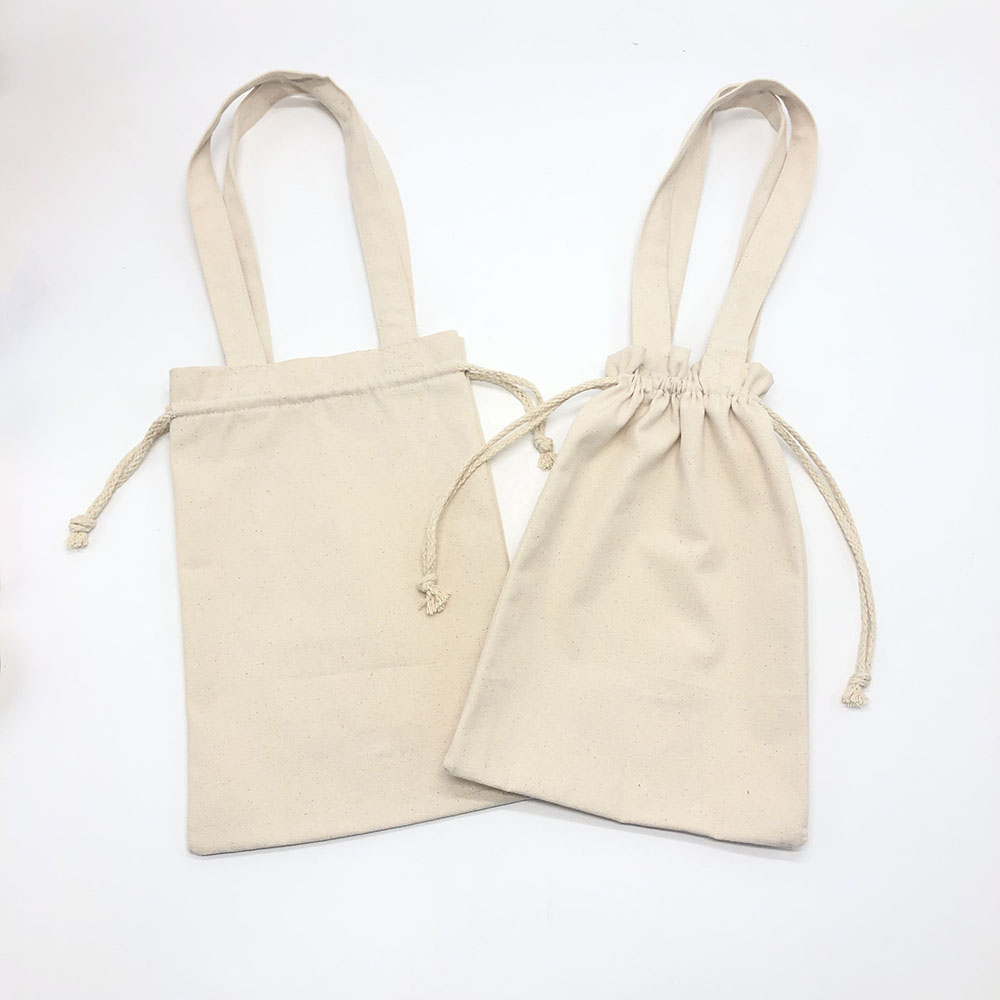 product custom beige cotton canvas shoulder tote bag with logo printing dust proof and semi natural for shopping-2