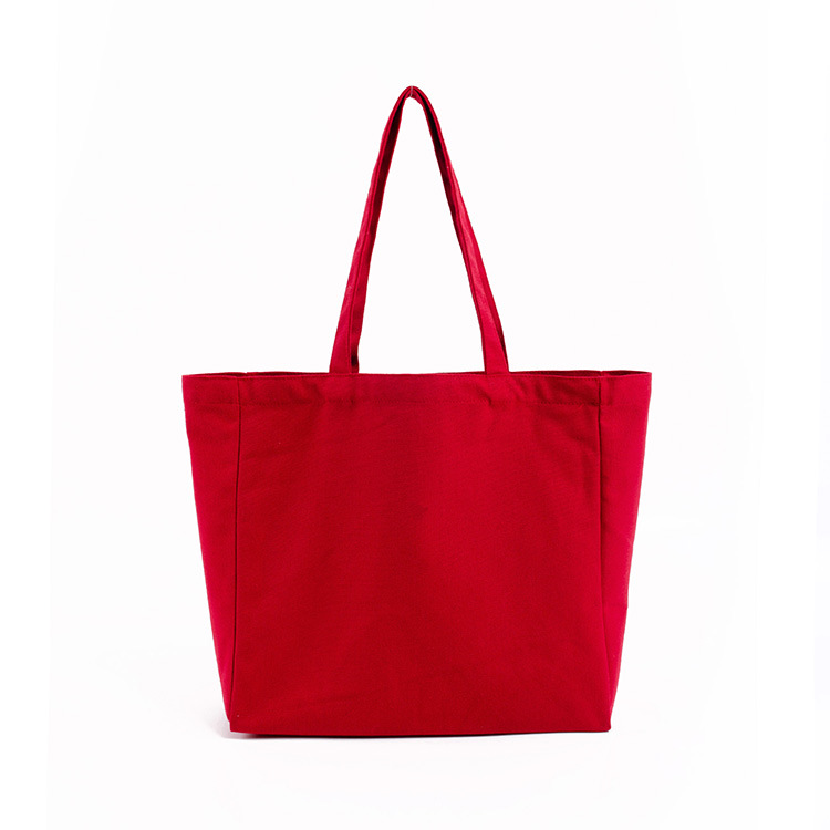 Custom Logo Eco-friendly Large Capacity Portable Reusable Shopping Bags Blank 100% Cotton Canvas Tote Bag details