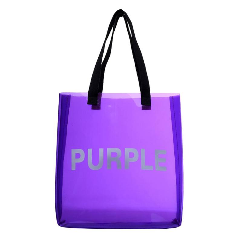 Women's PVC Clear Transparent Tote Bags Large Casual Summer Shopping Beach Bags Jelly Candy Inspired Beach Bag details